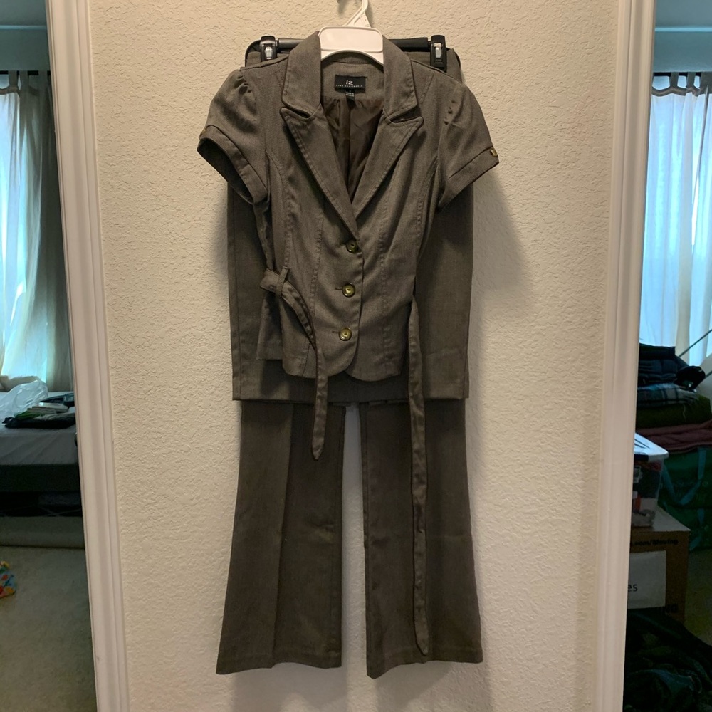 Brown pant suit